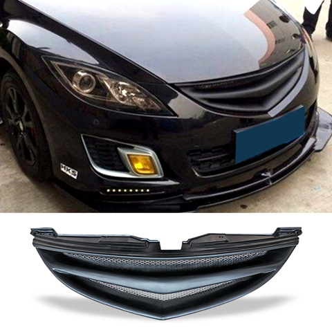 Racing Grill Bumper Carbon Surface Mesh Front Grill Decorative cover Refit Accessories For Second Generation Mazda 6 2009-2013 ► Photo 1/6