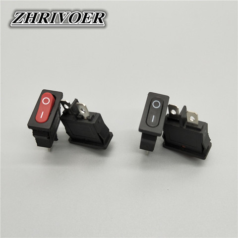 5Pcs 10x22mm KCD1-110 Black Super Thin Rocker Switch NO/OFF 2 Pin Small Instrument Power Switch ► Photo 1/6
