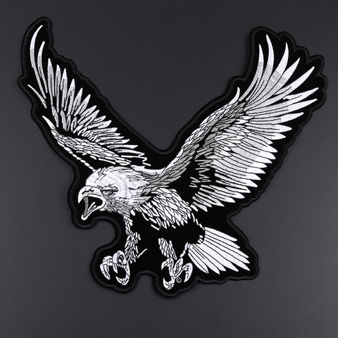 Large eagle embroidery patches cowboy motorcycle coat motorcycle rock DIY decoration badge high quality sticker iron on clothes ► Photo 1/6
