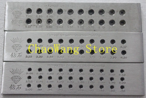 DIAMOND BRAND Square Tungsten Carbide Drawplate  Jewelry Making Drawplate ► Photo 1/4