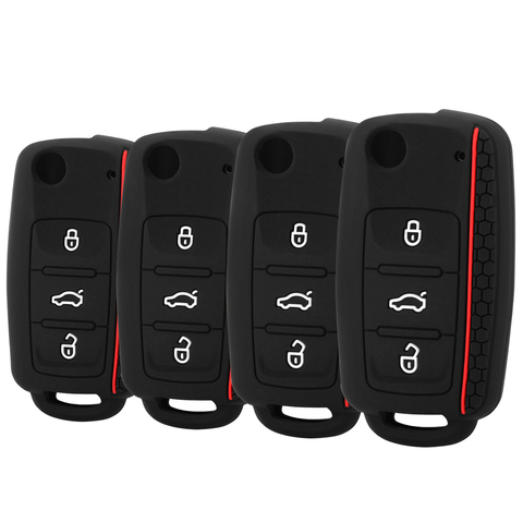 Car key Protect For Volkswagen POLO Bora Beetle Tiguan Passat B5 B6 Golf 6 MK5 MK6 Eos TSI New TPU Silicone Case Cover ► Photo 1/6