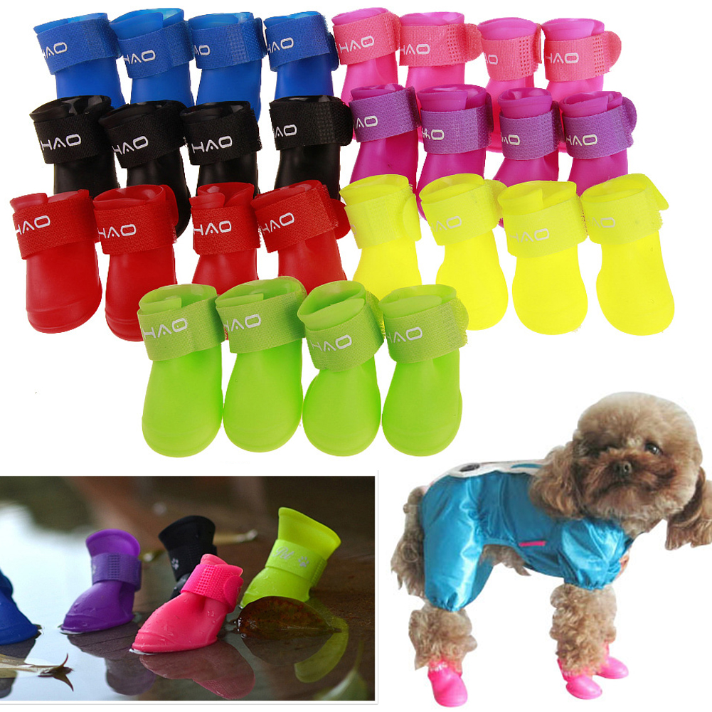 4pcs/set Pet Rain Shoes Dog Silicone Antiskid Rain Boots Candy Color Pets  Waterproof Shoes Puppy Rain Day Wear Essential - Price history & Review |  AliExpress Seller - Dogbaby Official Store 