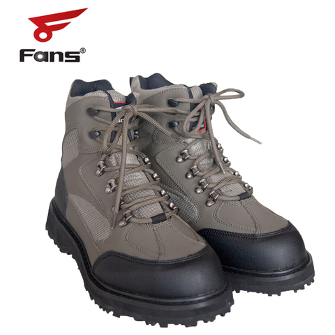 8 Fans Men's Fishing Wading Shoes Anti-slip Durable Rubber Sole Lightweight Wading Waders Boots ► Photo 1/6