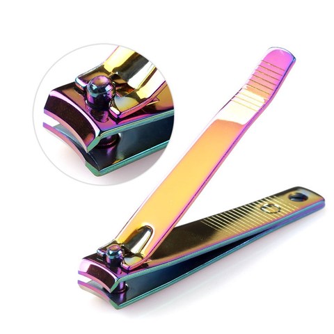 High Quality Rainbow Nail Tips Clipper Cuticle Remover Machine Professional Nail Trimmer Toe Nail Clipper Professional Nail Tool ► Photo 1/6