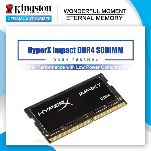 Kingston HyperX Impact DDR4 2666 SODIMM 8GB CL15 Notebook Internal Memory 16GB 2666MHz 1.2V 260pin Laptop RAM Memory For Gaming ► Photo 1/6