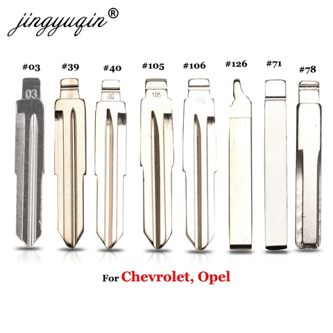 jingyuqin Flip Car key Blade No.03 #39 40 105 106 71# HU100 for Chevrolet Cruze SPrak Aveo Camaro Equinox Opel HU43 KD KEYDIY ► Photo 1/2