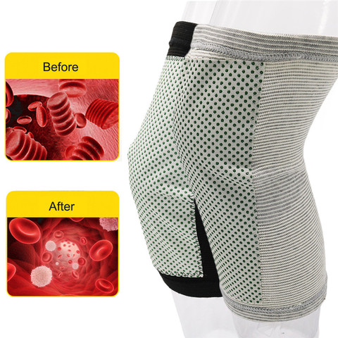 1 Pair Tourmaline Self-heating Kneepad Magnetic Therapy Knee Support Tourmaline Knee Brace Belt Knee Massager Pad Knee Sleeve ► Photo 1/6