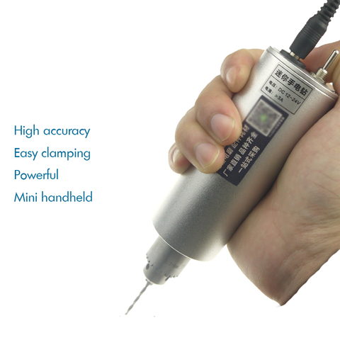 0.3-4mm Mini Micro Electric Drill Aluminum Hand Portable Handheld Drill Engraver Pen Grinder with/  Power Supply, Rotary Tools ► Photo 1/5