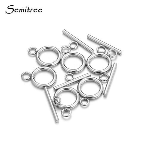 Semitree 10 Sets Stainless Steel OT Toggle Clasp Hooks Connectors for DIY Necklaces Bracelets Jewelry Making Crafts Accessories ► Photo 1/5