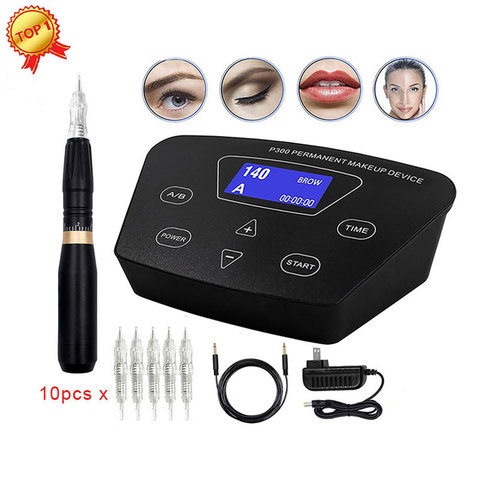 BIOMASER  HP100P300  Permanent Makeup Rotary Machine Eyebrow Tattoo Kits Professional Pen For Eyebrow Eyeliner Lip Tattoo Set ► Photo 1/6