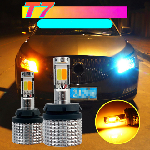 2pcs Canbus Car LED Bulb COB 36SMD BA15S BAU15S 1156 P21W PY21W T20 7440 3157 Super bright Dual Color DRL with Turn Signal Lighs ► Photo 1/6