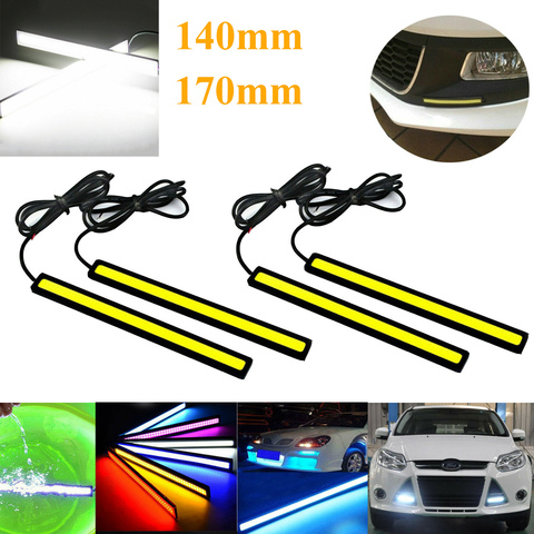 1Pcs Ultra Thin Bright LED COB Strip DC 12V DRL Lamp Day Time Running Driving Lamp for Auto Car Side Light Fog Light Waterproof ► Photo 1/6
