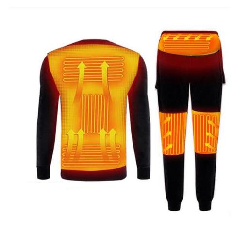 Winter Heated Underwear Fleece Lined Heating Thermal Underwear Set USB Electric Heated T-Shirts & Pants Battery Powered Ski Wear ► Photo 1/6