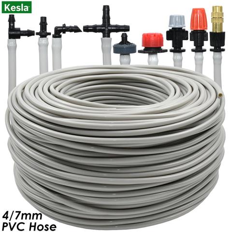 KESLA 5M-50M 1/4inch Watering Hose 4/7mm Garden Tubing Pipe W/ 1/2''&3/4'' Connector for Flower Irrigation System Kit Greenhouse ► Photo 1/6