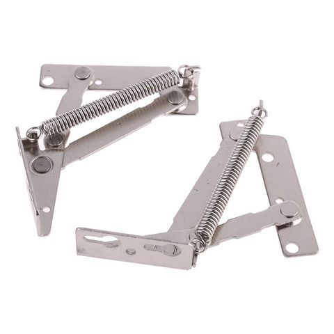 2pcs/set 80 Degree Sprung Hinges Cabinet Door Lift Up Stay Flap Top Support Tool for Cupboard Kitchen ► Photo 1/6