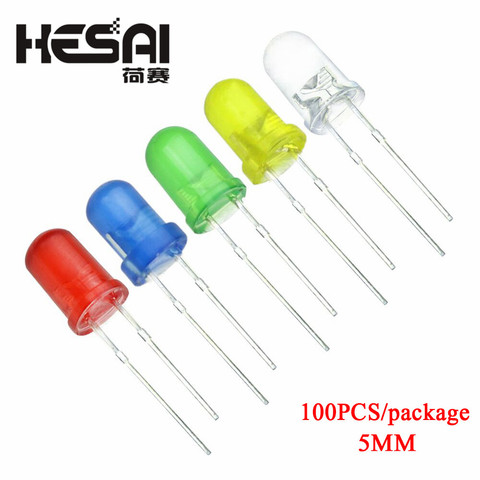 Light Emitting Diodes 5 Colors Electronic Components 3mm/5mm Assorted Color DIY LED Light Emitting Diodes ► Photo 1/2