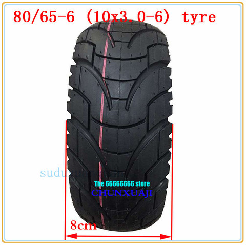 10 inch Pneumatic tyres 80/65-6 for Electric Scooter E-Bike 10x3.0-6 thicken widen hard wear-resistant road tires inner tubes ► Photo 1/6