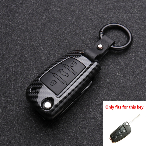 ABS Carbon fiber Silicone Car Key Cover Protector Case For Audi A3 A4 A5 C5  C6 8L 8P B6 B7 B8 C6 RS3 Q3 Q7 TT 8L 8V S3 keychain - Price