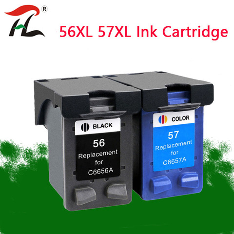 YLC 56XL 57XL ink cartridge replacement for hp 56 57 hp56 hp57 Deskjet 450 450cbi 450ci 450wbt F4140 F4180 5150 5550 printer ► Photo 1/6