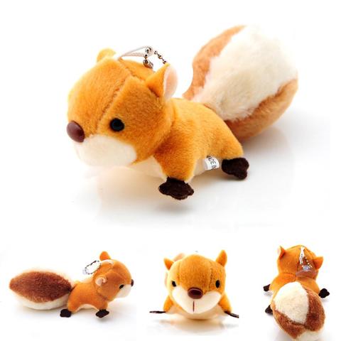 Cute Cartoon Squirrel Plush Stuffed Doll Toy Keychain Key Ring Backpack Ornament ► Photo 1/6