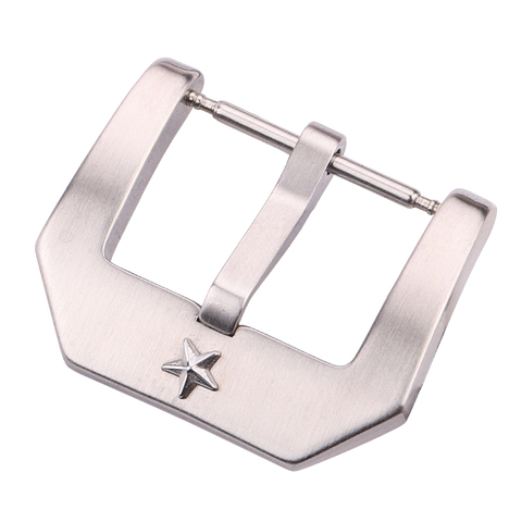 Pentagram Watch Band Buckle 22mm Solid Stainless Steel Silver Brushed Watch Strap Clasp High Quality Metal Watch Accessories ► Photo 1/6