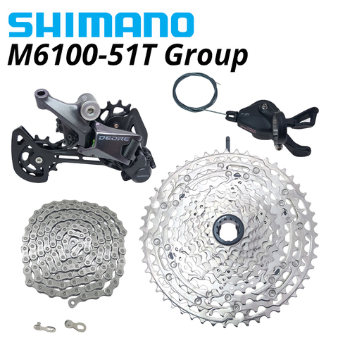 Shimano Deore M6100 1X12 Speed derailleurs Groupset 12 speed shift lever CN M6100 Chain Flywheel RD Cassette Chain 12s 12V 51T ► Photo 1/6