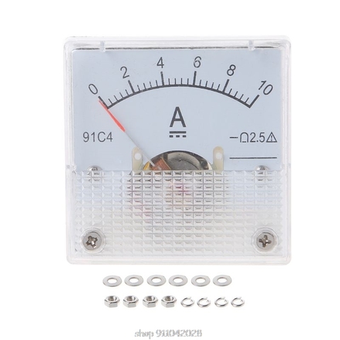 91C4 Ammeter DC Analog Current Meter Panel Mechanical Pointer Type 1/2/3/5/10/20/30/50/100/200/300/500mA A N12 20 Dropship ► Photo 1/6