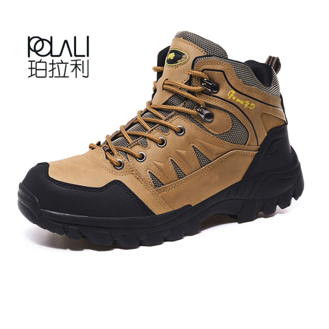 2022 Men's Outdoor Hiking Shoes Mountaineer Climbing Sneakers Waterproof Tactical Hiking Shoes Men Camping Walking Boots zapatos ► Photo 1/6
