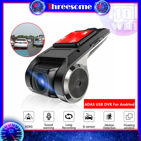 For Car DVD Android Player Navigation Full HD 1080P Car DVR USB ADAS Dash CamHead Unit/Auto Audio Voice Alarm LDWS G-Shock ► Photo 1/6