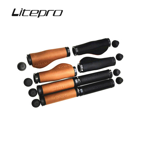 Litepro MTB Mountain Bike PU Leather Handlebar Grips BMX Folding Road Bicycle Handle Comfortable Cover Cycling Accessory ► Photo 1/6