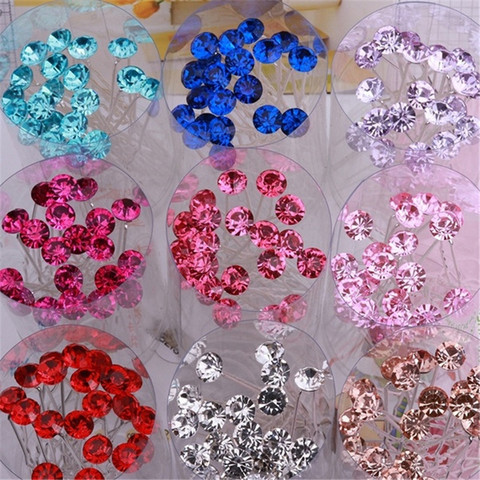 Strass Rhinestone Crystal Hair Pins for Women Girls Party Wedding Bridal Silver Hairpins Hair Clips Hair Accessories ► Photo 1/6