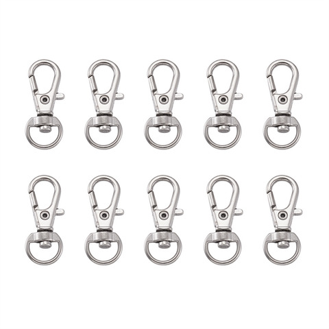 100pcs Alloy Swivel Lanyard Snap Hook Lobster Claw Clasps Jewelry Making Supplies Bag Keychain DIY Accessories about 32.5x11x6mm ► Photo 1/6