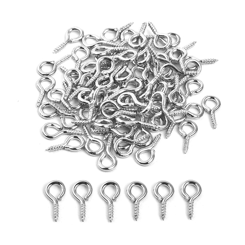 200pcs Stainless Steel Eyepins Screw Mini Eye Pins Hook Clasps