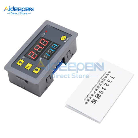 AC 110V 220V 12V Digital Time Delay Relay Dual LED Display Cycle Timer Control Switch Adjustable Timing Relay Time Delay Switch ► Photo 1/6