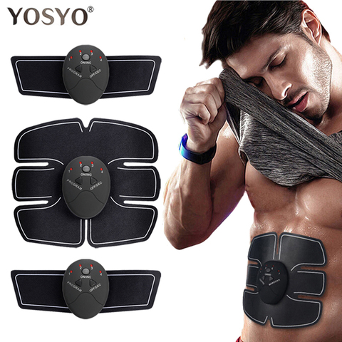 EMS Wireless Muscle Stimulator Trainer Smart Fitness Abdominal Training Electric Weight Loss Stickers Body Slimming Massager ► Photo 1/6