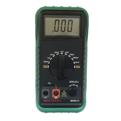 MASTECH MS6013 (MY6013A) 1999 Counts Portable 3 1/2 Digital Capacitance Meter Capacitor Tester 200pF to 20mF ► Photo 1/1