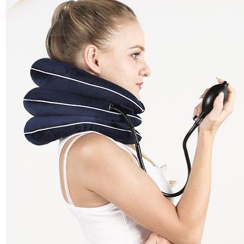 HANRIVER Inflatable Neck Cervical Traction Massager Device Collar Vertebra Brace Health Care Pain Relief Neck Massage Relaxation ► Photo 1/6