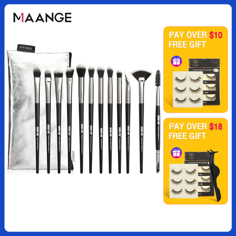 Makeup Brushes New 12pcs Eye Makeup Brushes Set With Cosmestic Bag Eyeshadow Blending  Make Up Brush For Makeup Beauty Tools Kit ► Photo 1/6