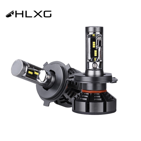 hlxg LED H4 lamp Lampada Bulb Light 6500K 4300K 5000K 12000LM 72W h4 hi lo low high beam LED Auto headlight with ZES ► Photo 1/6