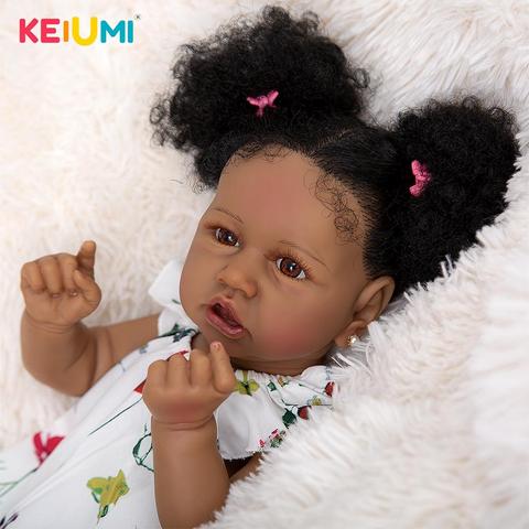 Cute 57cm Full Body Silicone Baby Dolls Realistic Waterproof Newborn Doll Bath Toys For Girl Christmas Gift Bedtime Playmate ► Photo 1/6