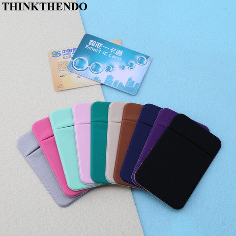 Mobile Phone Credit Card Wallet Holder Pocket Stick-On Adhesive Elastic Tool ► Photo 1/6