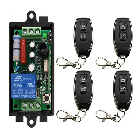 AC 220 V 1CH 1CH Radio Controller RF Wireless Relay Remote Control Switch 315 MHZ 433 MHZ Transmitter+ Receiver ► Photo 1/4