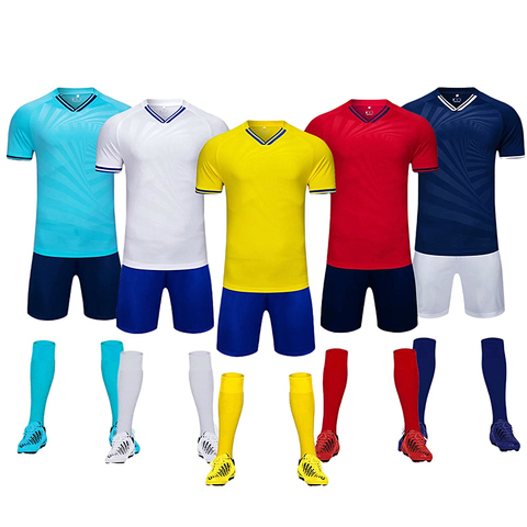 Adult Kids Football Jerseys Boys and Girls Soccer Clothes Sets Short Sleeve Children Football Uniforms Soccer Tracksuit Jersey ► Photo 1/6
