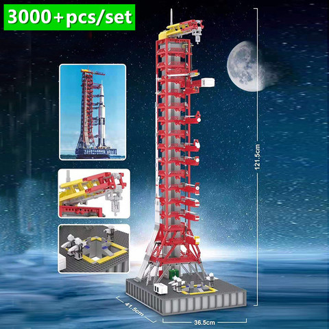 2022 114CM High 3073PCS Space Series Apollo Saturn-V Launch Umbilical Tower FOR 21309 Technic Building Blocks Bricks Gift Kid ► Photo 1/1