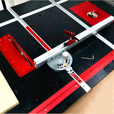 WoodWorking Tool Miter Gauge and 400/600/800mm Alluminium Fence with Metric Scale,Saw Flip Cover Plate,Ruter Table Insert Plate ► Photo 1/6