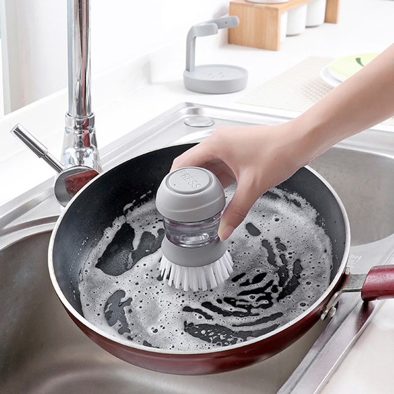 Cleaning Brushes Dish Washing Tool Soap Dispenser Refillable Pans Cups  Bread Bowl Scrubber - ozaclean