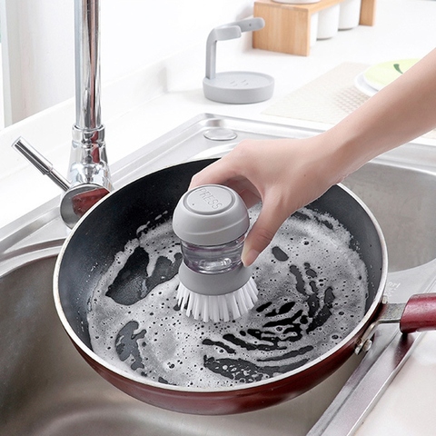 Cleaning Brushes Dish washing tool Soap Dispenser Refillable pans cups bread Bowl scrubber kitchen goods accessories gadgets ► Photo 1/6
