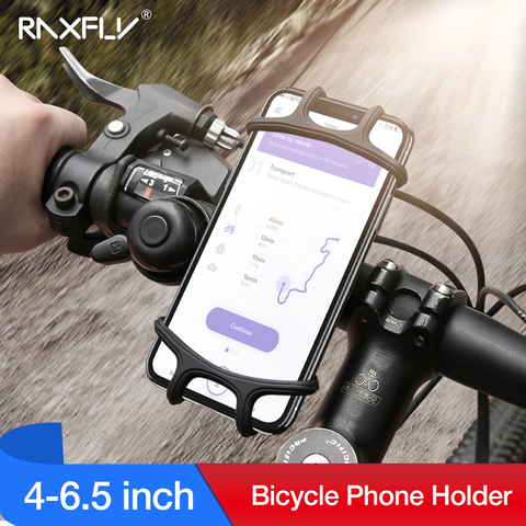 RAXFLY Bicycle Phone Holder For iPhone XS Max 7 Samsung Universal Motorcycle Phone Holder Bike Handlebar Stand Support Bracket ► Photo 1/6