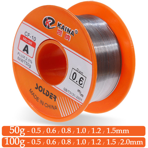 0.6/0.8/1/1.2/1.5MM 2.0% 45FT Tin Lead Tin Wire Melt Rosin Core Solder Wire High Purity Tin Soldering Wire Roll 63/37 ► Photo 1/6
