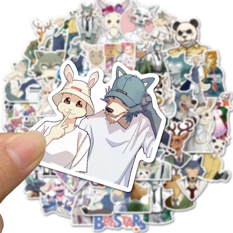 50Pcs/Pack Japanese Furry Anime BEASTARS Stickers Laptop Luggage Suitcase Phone Skateboard Stickers Kids Toys Car Diary Pegatina ► Photo 1/4